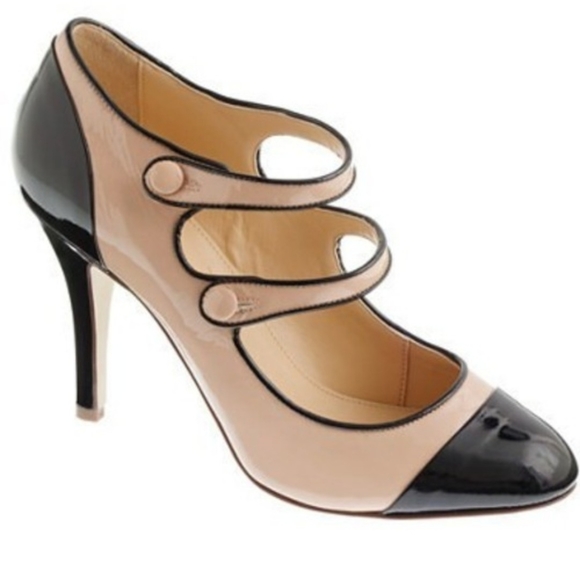 J.Crew Two-tone Patent Leather Heels - Picture 1 of 9